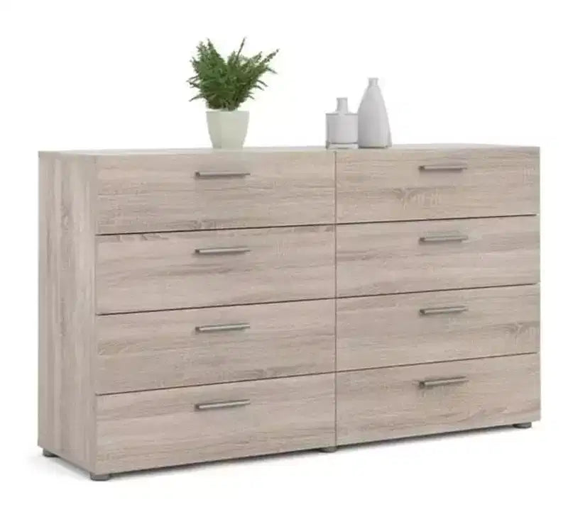 Commode double à 8 tiroirs de style moderne