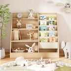 Étagère 4 niveaux pour livres et jouets pour enfants