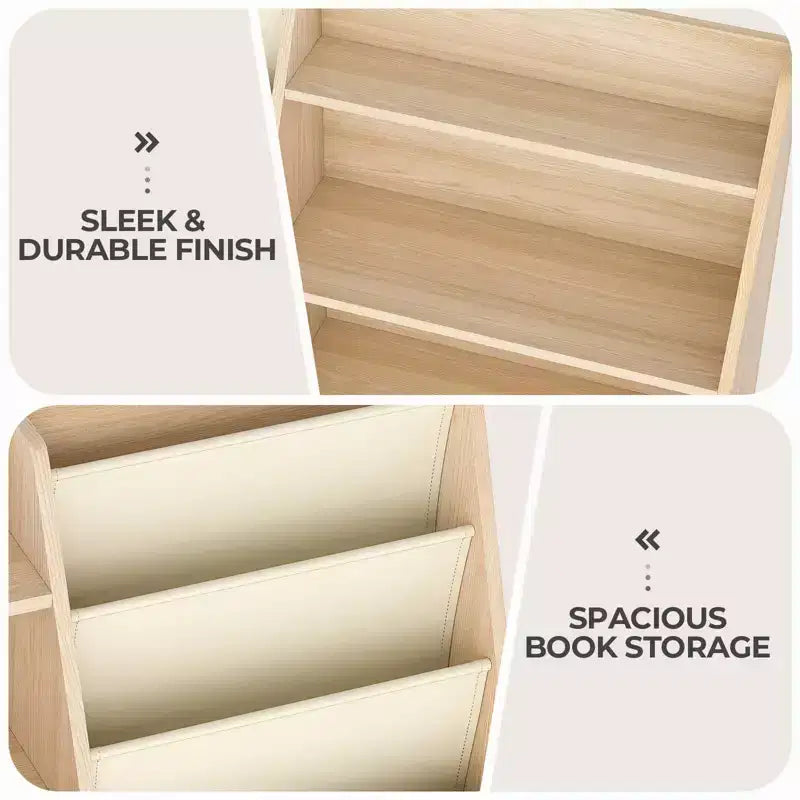 Étagère 4 niveaux pour livres et jouets pour enfants