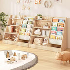 Étagère 4 niveaux pour livres et jouets pour enfants