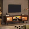 Bestier Modern 63 TV Stand with LED Lights for TVs up to 70 , Media Console with Cable Management