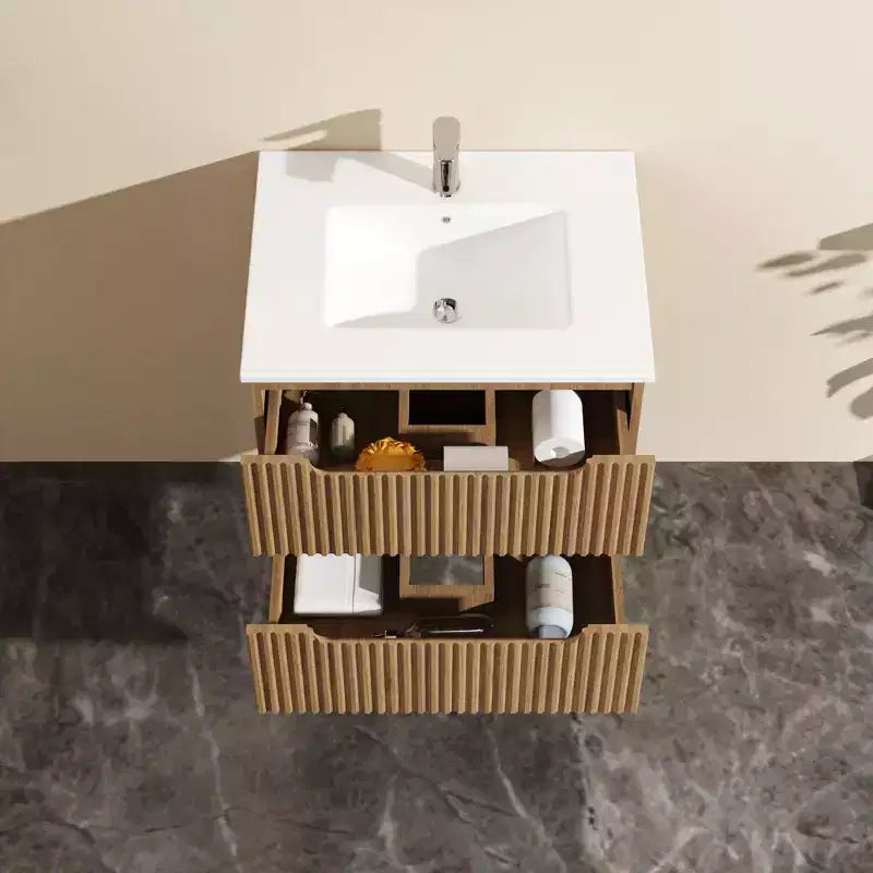 Meuble sous-vasque mural de 60 cm, design suspendu (meuble seul)