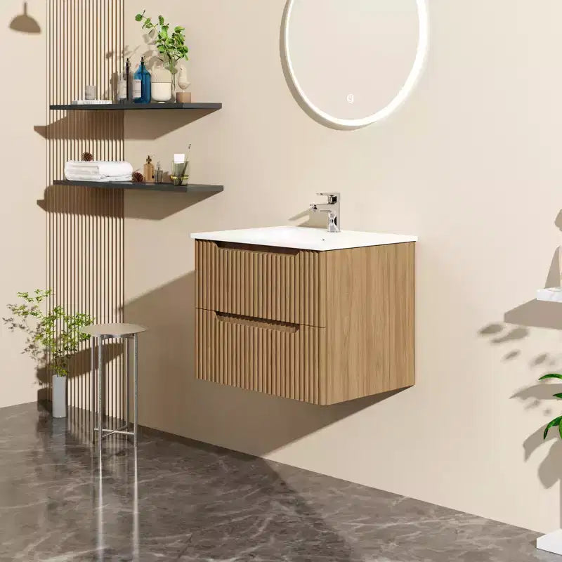 Meuble sous-vasque mural de 60 cm, design suspendu (meuble seul)