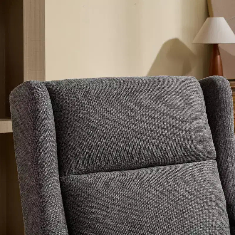 Fauteuil moderne avec assise rembourrée, structure en bois massif, canapé individuel à dossier haut pour salon et chambre à coucher