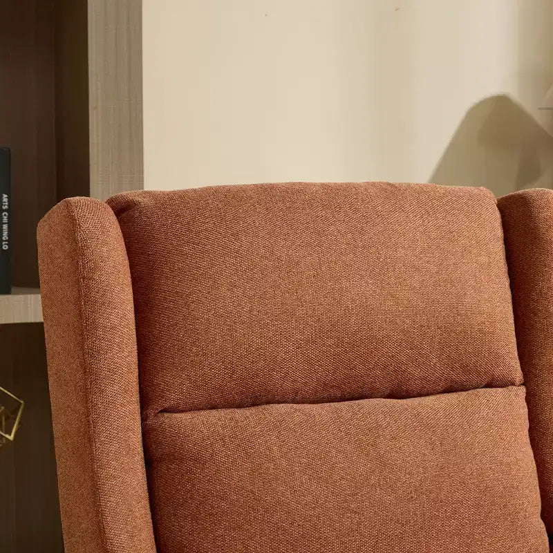 Fauteuil moderne avec assise rembourrée, structure en bois massif, canapé individuel à dossier haut pour salon et chambre à coucher