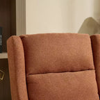 Fauteuil moderne avec assise rembourrée, structure en bois massif, canapé individuel à dossier haut pour salon et chambre à coucher