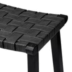 Tabouret de comptoir sans dossier avec assise en similicuir - 63,5 cm