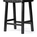 Tabouret de comptoir sans dossier avec assise en similicuir - 63,5 cm