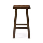 Tabouret de comptoir sans dossier avec assise en similicuir - 63,5 cm