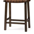 Tabouret de comptoir sans dossier avec assise en similicuir - 63,5 cm