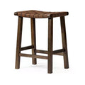 Tabouret de comptoir sans dossier avec assise en similicuir - 63,5 cm