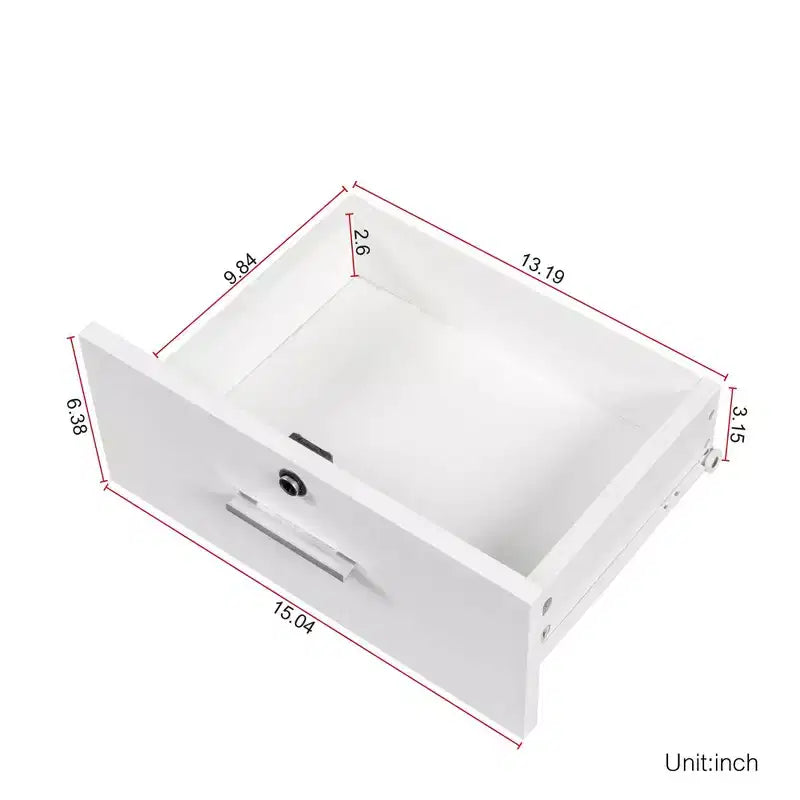 Coiffeuse avec lumières et miroir intégré, rangements multiples, blanche