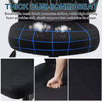 Fauteuil de bureau ergonomique en maille avec appui-tête, support lombaire et accoudoirs relevables