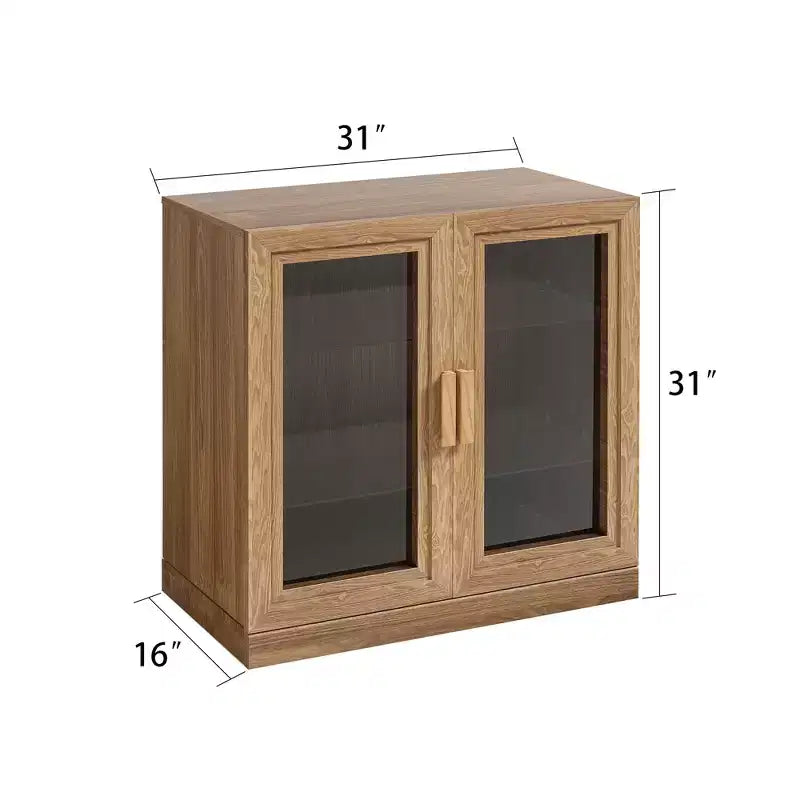 Meuble de rangement vitré avec étagères réglables