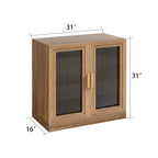 Meuble de rangement vitré avec étagères réglables