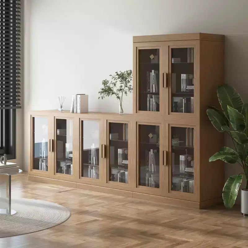 Meuble de rangement vitré avec étagères réglables