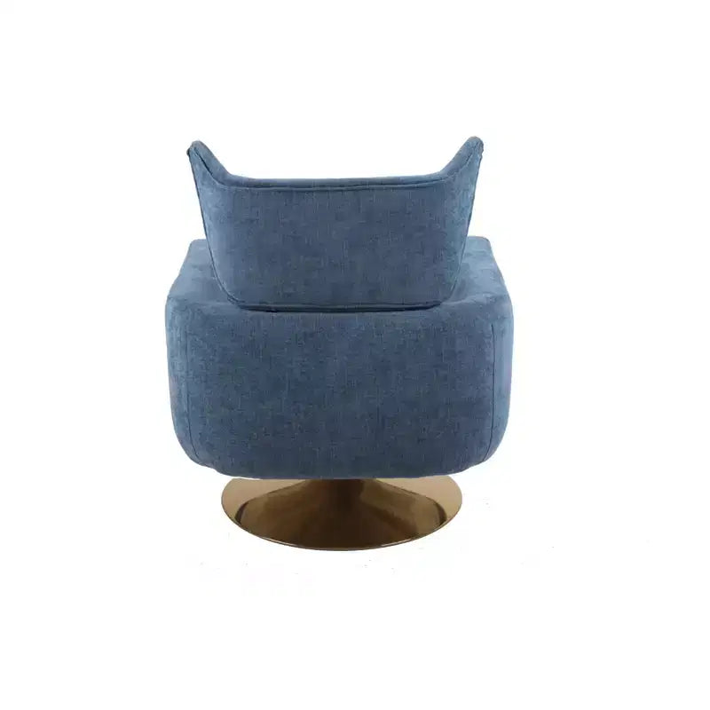 Fauteuil d'appoint pivotant à 360 degrés avec base en métal doré