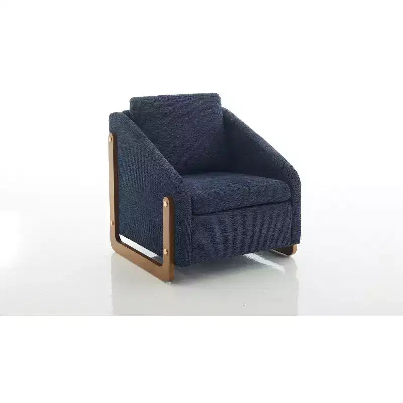 Fauteuil d'appoint moderne pour chambre à coucher, fauteuil rembourré en tissu chenille avec cadre latéral en bois, fauteuil de loisirs rembourré