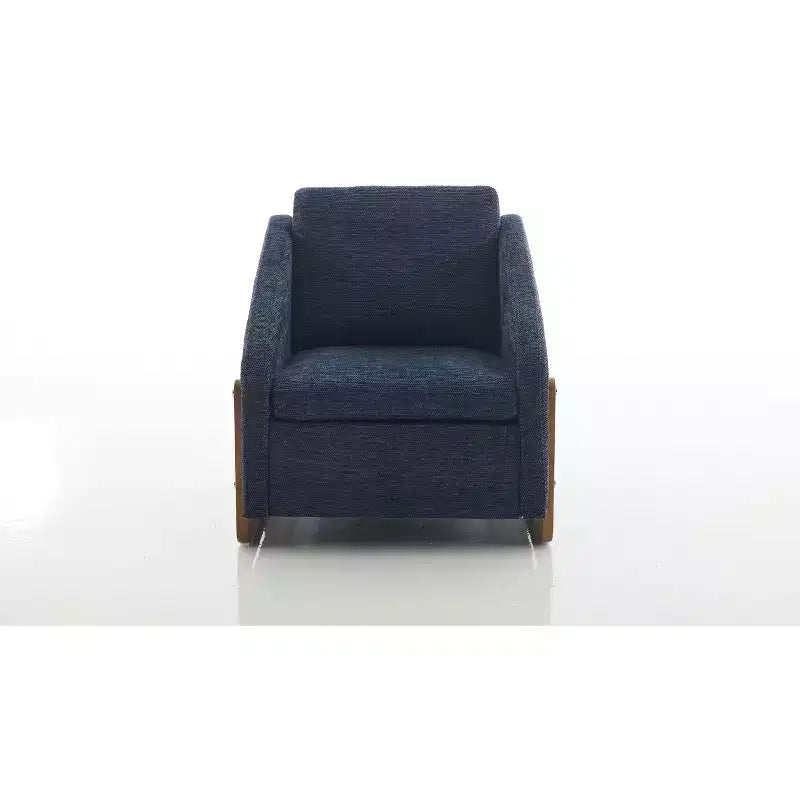 Fauteuil d'appoint moderne pour chambre à coucher, fauteuil rembourré en tissu chenille avec cadre latéral en bois, fauteuil de loisirs rembourré