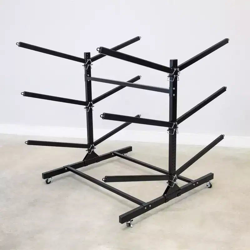 Support de rangement roulant pour kayak et paddleboard - 6 emplacements, double face, noir