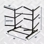 Support de rangement roulant pour kayak et paddleboard - 6 emplacements, double face, noir