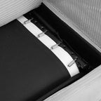 Causeuse-lit en velours côtelé de 72,8 po avec matelas, ports USB et rangement