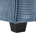 Causeuse-lit en velours côtelé de 72,8 po avec matelas, ports USB et rangement