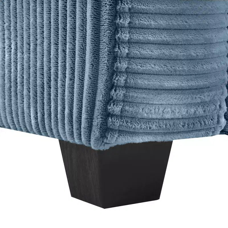 Causeuse-lit en velours côtelé de 72,8 po avec matelas, ports USB et rangement
