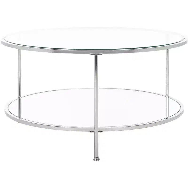 Risa Round Coffee Table with Storage - Charcoal - SEI