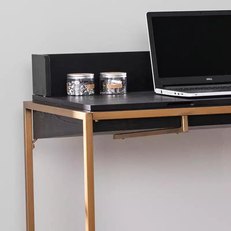 Bureau à abattant avec rangement - Noir