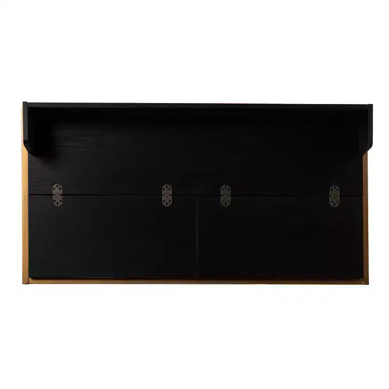 Bureau à abattant avec rangement - Noir