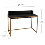 Bureau à abattant avec rangement - Noir