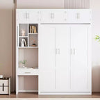 Lit escamotable mural simple avec armoire supérieure, étagères, lit pliant peu encombrant avec lumière et port USB