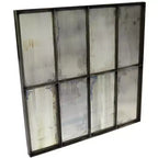 HomeRoots 40 Black Square Metal Framed Accent Mirror