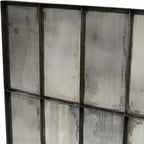Miroir mural carré encadré en métal noir de 100 cm