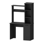 HomeRoots 39 Black Computer Desk With Hutch