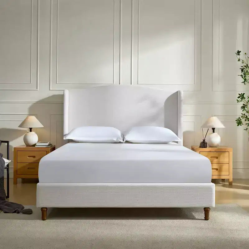 Cadre de lit plateforme Wingback avec tête de lit Camelback de 54 pouces