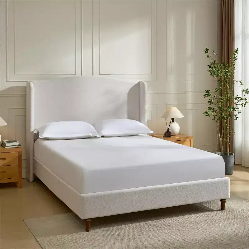 Cadre de lit plateforme Wingback avec tête de lit Camelback de 54 pouces