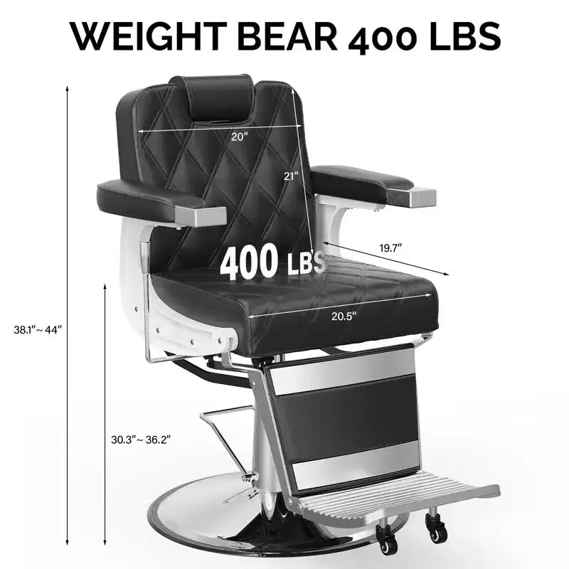 Fauteuil de Barbier Inclinable Hydraulique Robuste Moderne