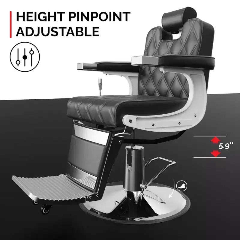 Fauteuil de Barbier Inclinable Hydraulique Robuste Moderne