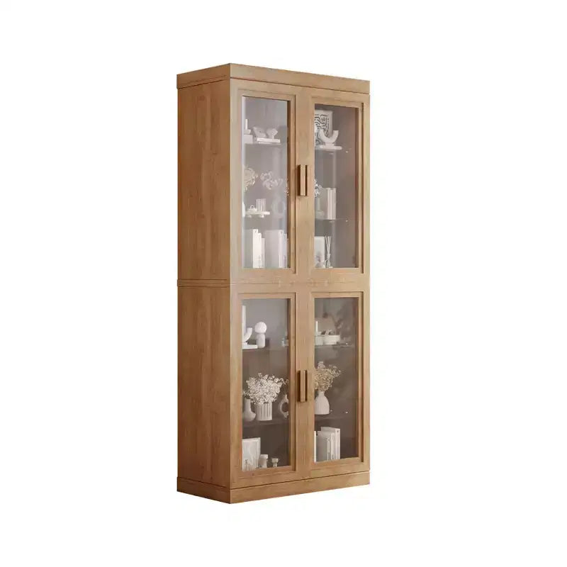 Meuble de rangement vitré à 4 portes avec 4 étagères