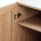 Meuble de rangement vitré à 4 portes avec 4 étagères