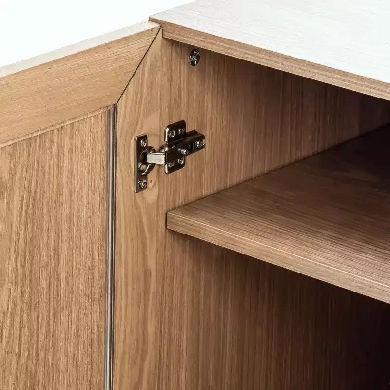 Meuble de rangement vitré à 4 portes avec 4 étagères