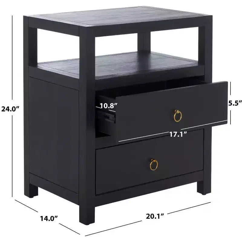 Table de chevet moderne avec tiroir et étagère ouverte