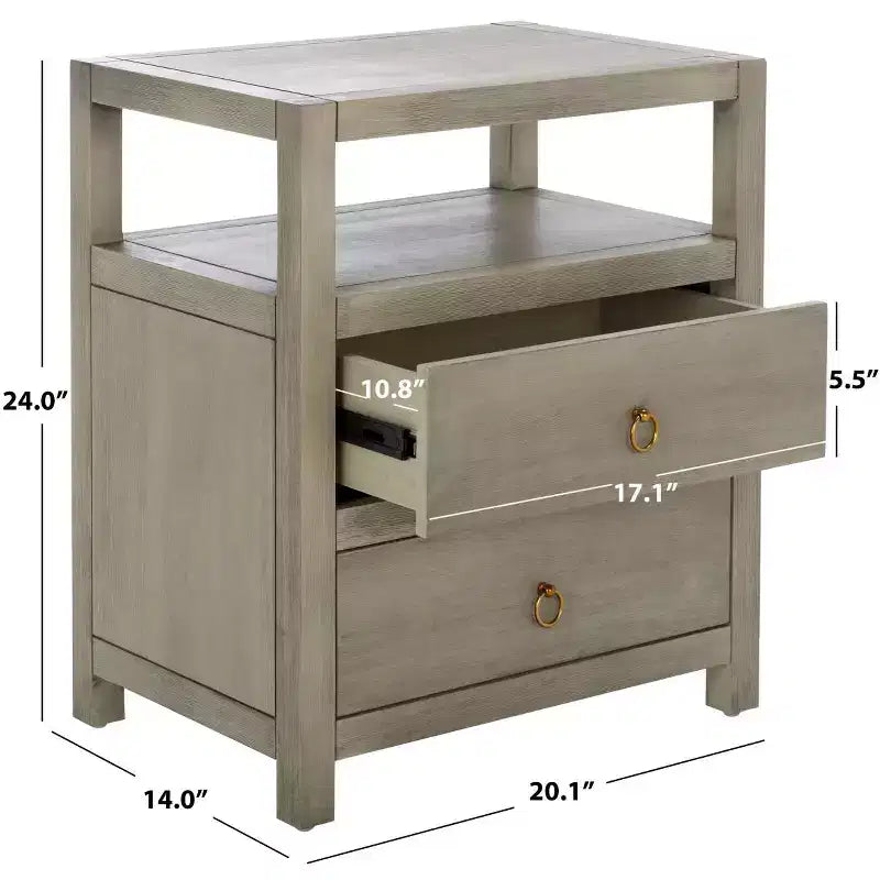 Table de chevet moderne avec tiroir et étagère ouverte