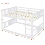 Lit superposé double sur double avec échelle pour chambre et dortoir