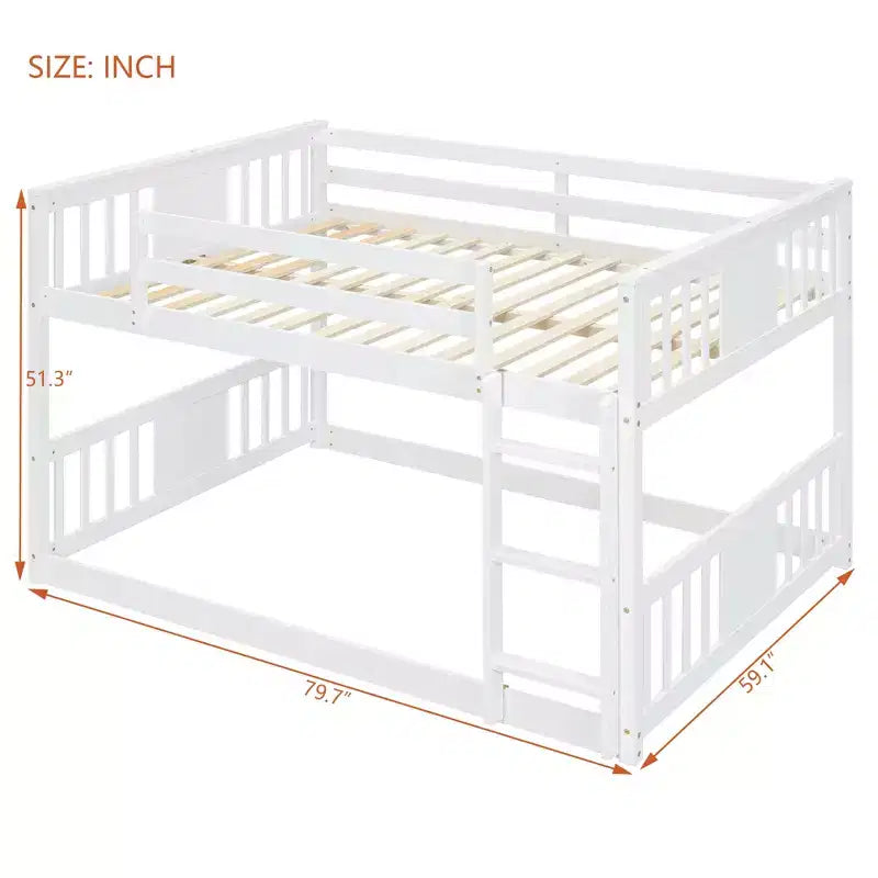 Lit superposé double sur double avec échelle pour chambre et dortoir