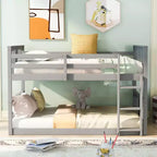 Lit superposé double sur double avec échelle pour chambre et dortoir