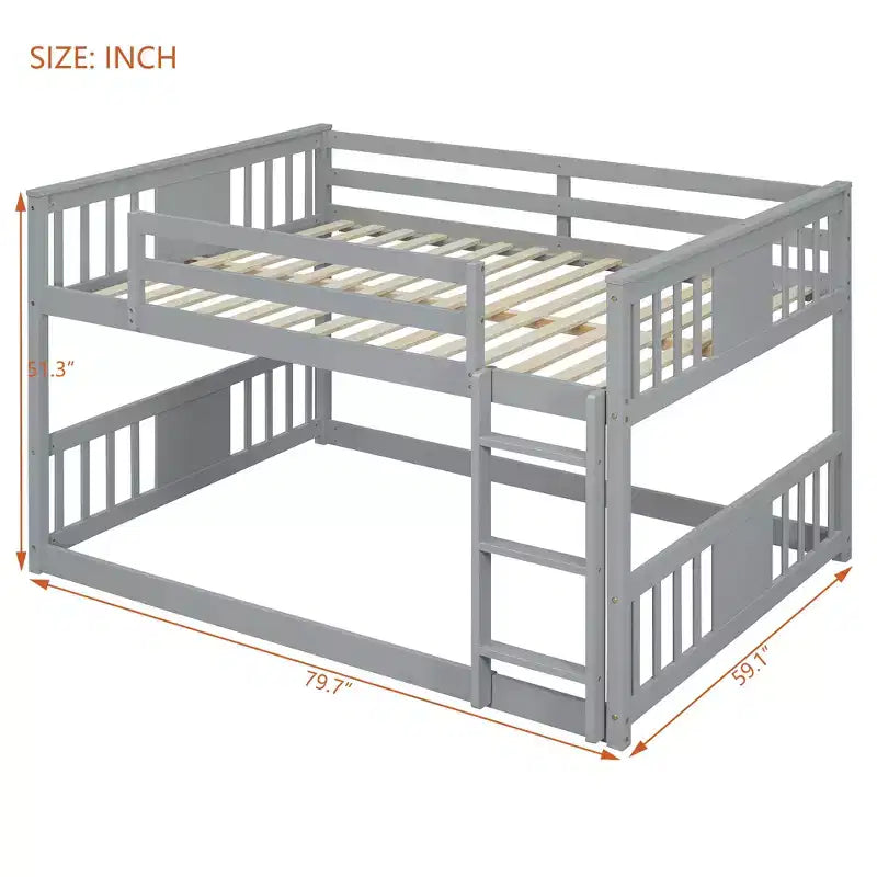 Lit superposé double sur double avec échelle pour chambre et dortoir
