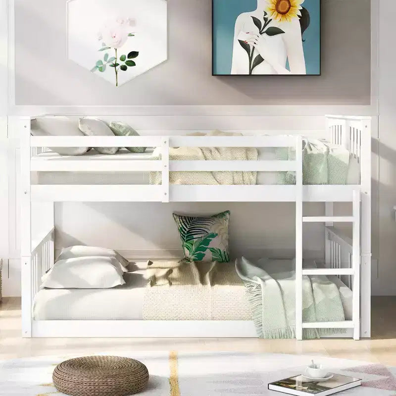 Lit superposé double sur double avec échelle pour chambre et dortoir
